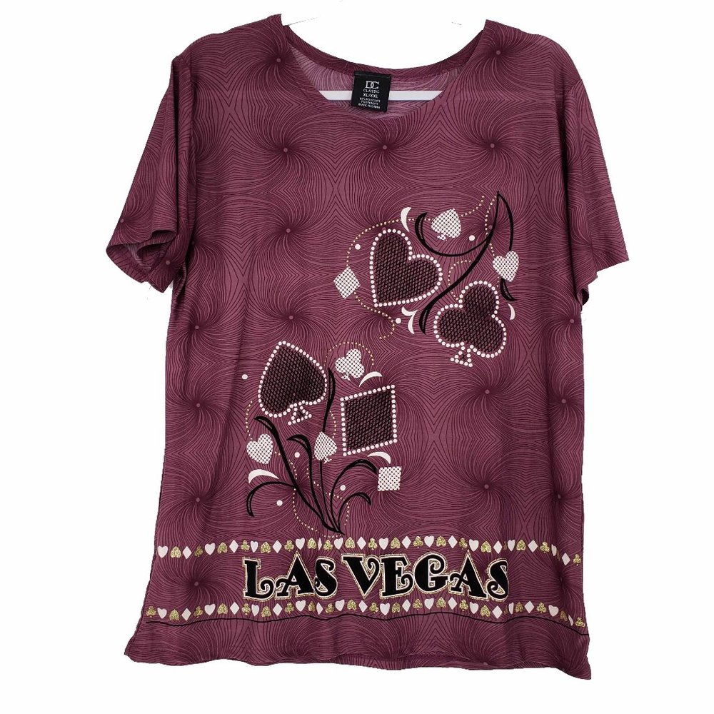 DC Classic Womens XXL Purple w/ Gold Sparkle Vegas